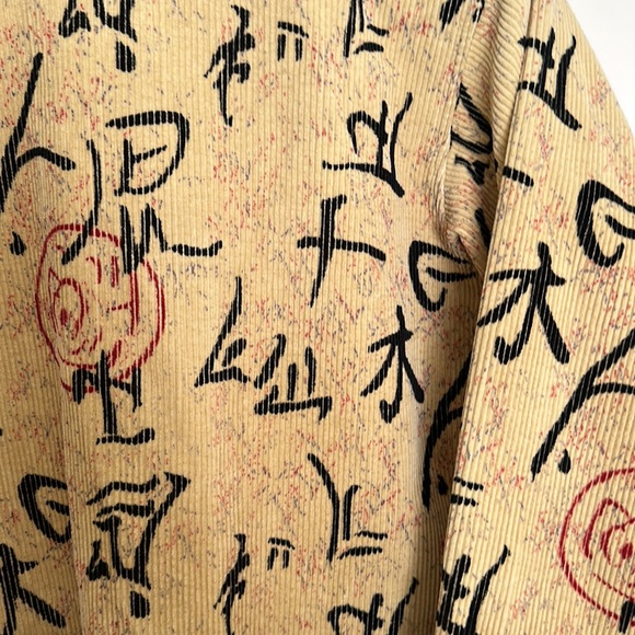 Chico’s Design corduroy jacket/ Blazer Asian print size 1 or 8-10 - Picture 6 of 6